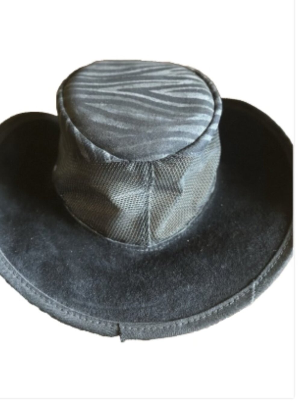 🧢 Head’n Home Wide Brim Mesh Hat | Zebra Print | Outdoor Safari Style